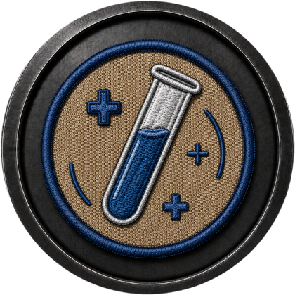 Team-Patch Reagenzglas